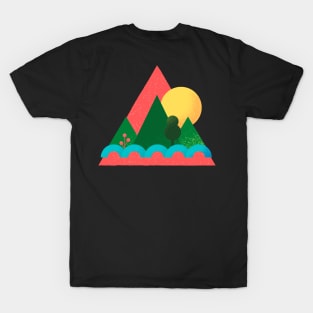 Mountain nature geometric T-Shirt